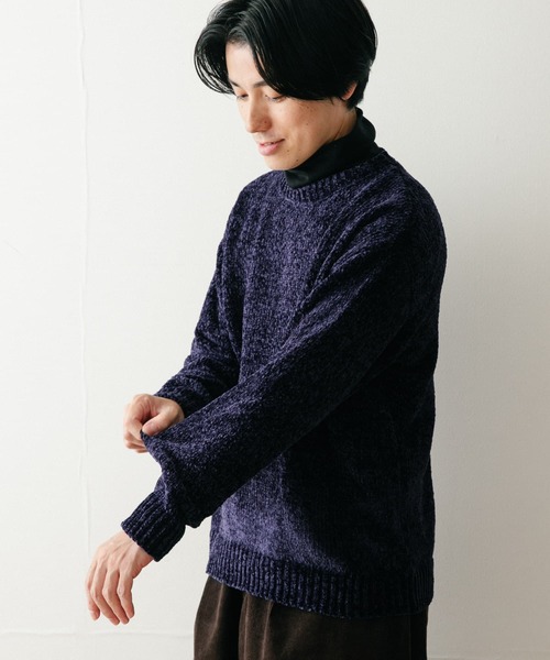 ITEMS URBANRESEARCH(アイテムズ アーバンリサーチ)の「モールクルーネックニット(ニット/セーター・メンズ・ネイビー/レッド/ベージュ/カーキ・MEDIUM/LARGE)」の13枚目の写真