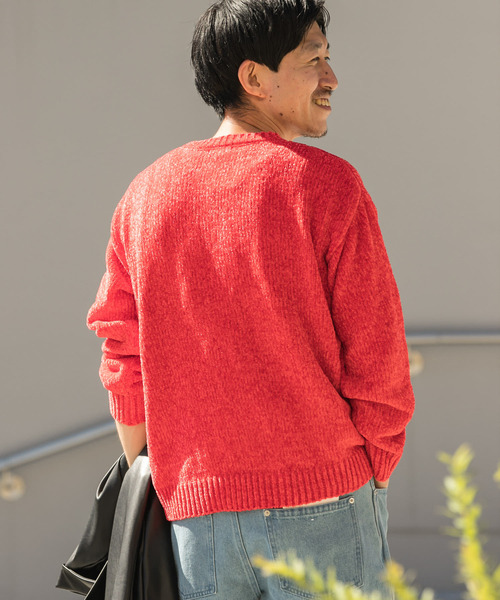 ITEMS URBANRESEARCH(アイテムズ アーバンリサーチ)の「モールクルーネックニット(ニット/セーター・メンズ・ネイビー/レッド/ベージュ/カーキ・MEDIUM/LARGE)」の11枚目の写真