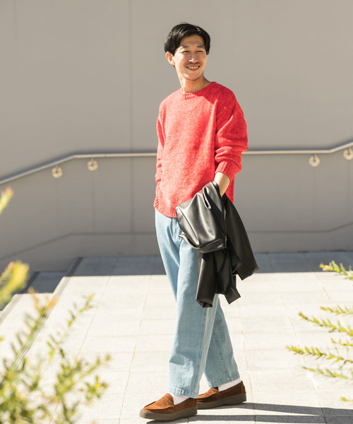 ITEMS URBANRESEARCH(アイテムズ アーバンリサーチ)の「モールクルーネックニット(ニット/セーター・メンズ・ネイビー/レッド/ベージュ/カーキ・MEDIUM/LARGE)」の21枚目の写真