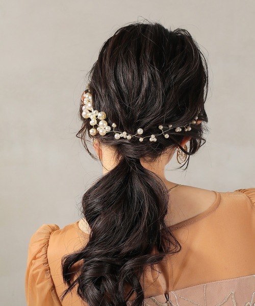 Kana（カナ）の「パール ボタニカル シンプル ヘッドドレス 結婚式