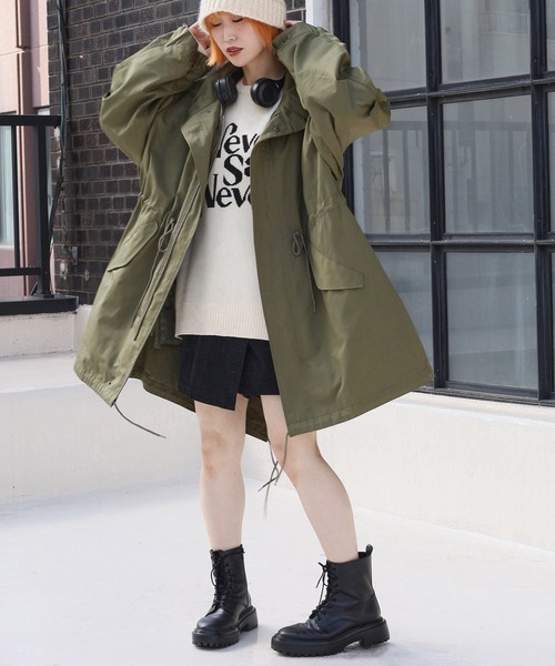PBLIM（ページボーイリム）の「PAGEBOYLIM/ベストツキモッズ（モッズコート・レディース・カーキ/ブラック・FREE）」の20枚目の写真