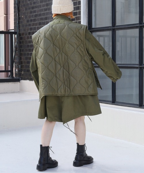 PBLIM（ページボーイリム）の「PAGEBOYLIM/ベストツキモッズ（モッズコート・レディース・カーキ/ブラック・FREE）」の11枚目の写真