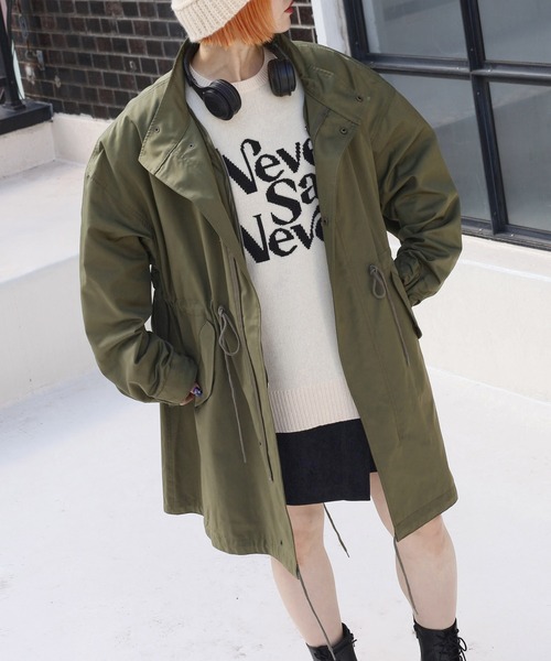 PBLIM（ページボーイリム）の「PAGEBOYLIM/ベストツキモッズ（モッズコート・レディース・カーキ/ブラック・FREE）」の12枚目の写真