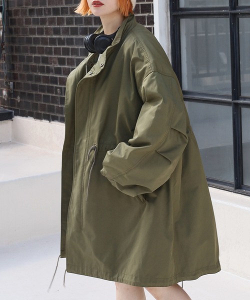 PBLIM（ページボーイリム）の「PAGEBOYLIM/ベストツキモッズ（モッズコート・レディース・カーキ/ブラック・FREE）」の4枚目の写真