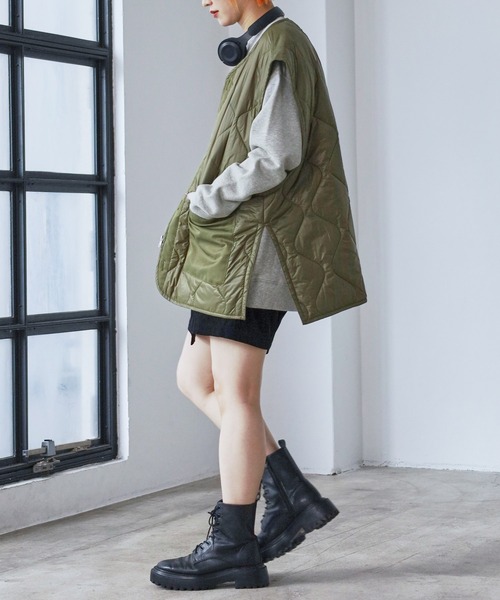 PBLIM（ページボーイリム）の「PAGEBOYLIM/ベストツキモッズ（モッズコート・レディース・カーキ/ブラック・FREE）」の21枚目の写真