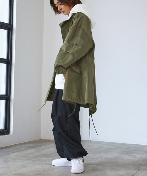 PBLIM（ページボーイリム）の「PAGEBOYLIM/ベストツキモッズ（モッズコート・レディース・カーキ/ブラック・FREE）」の6枚目の写真