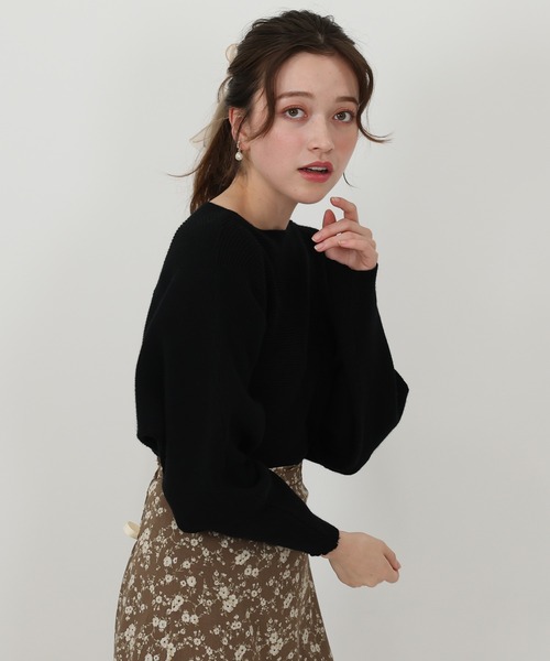 ASTORIA ODIER(アストリアオディール)の「ヨコリブドルマンプルオーバー(ニット/セーター・レディース・ブラック/パープル/ネイビー/グリーン/アイボリー・MEDIUM)」の20枚目の写真
