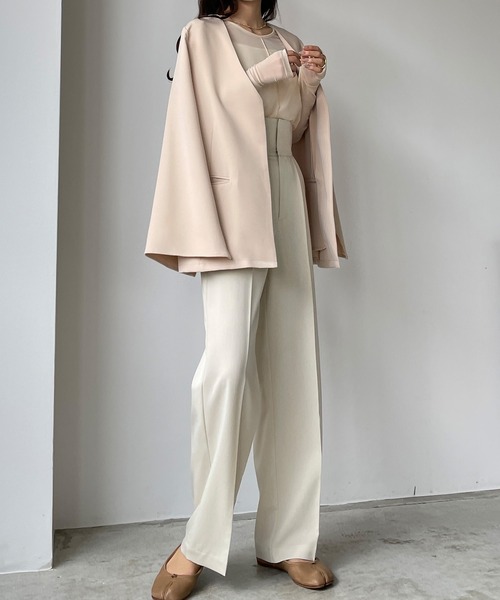 Louere(ルエレ)の「薄手ハイウエストタックパンツ(その他パンツ・レディース・ブラック/アイボリー/ベージュ/ライトブラウン/チャコール・SMALL/MEDIUM/LARGE/X-LARGE)」の21枚目の写真