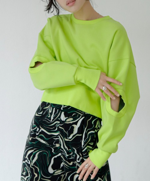 VACANCY（ヴァカンシー）の「サイドホールプルオーバー（スウェット・レディース・イエロー/ブラック/グレー・FREE）」の3枚目の写真