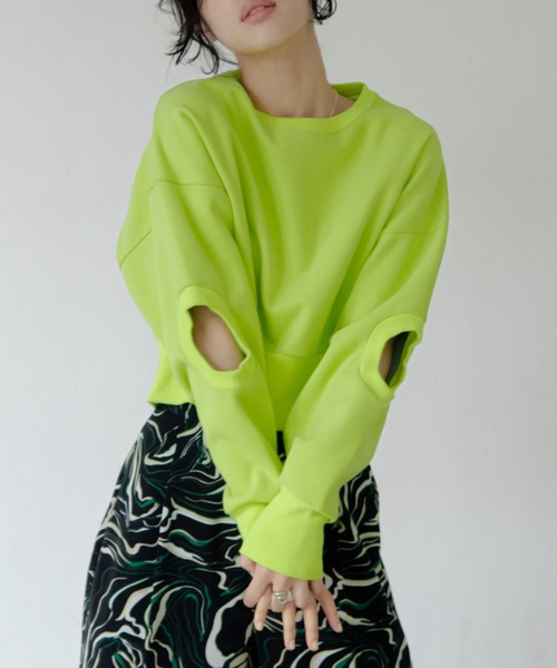 VACANCY（ヴァカンシー）の「サイドホールプルオーバー（スウェット・レディース・イエロー/ブラック/グレー・FREE）」の9枚目の写真