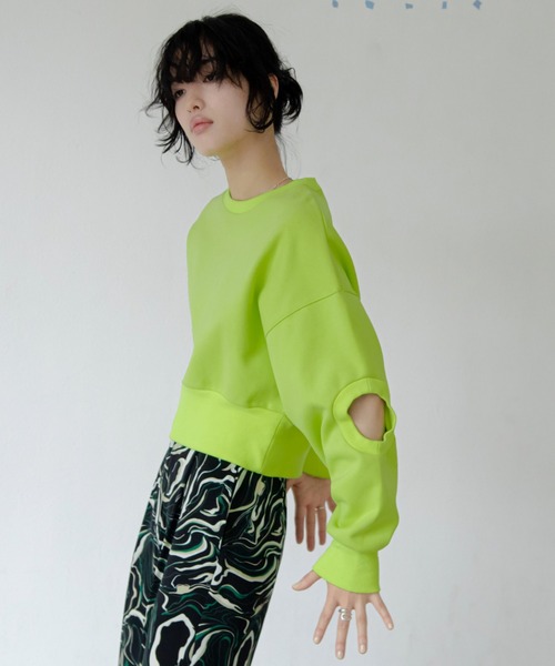 VACANCY（ヴァカンシー）の「サイドホールプルオーバー（スウェット・レディース・イエロー/ブラック/グレー・FREE）」の11枚目の写真