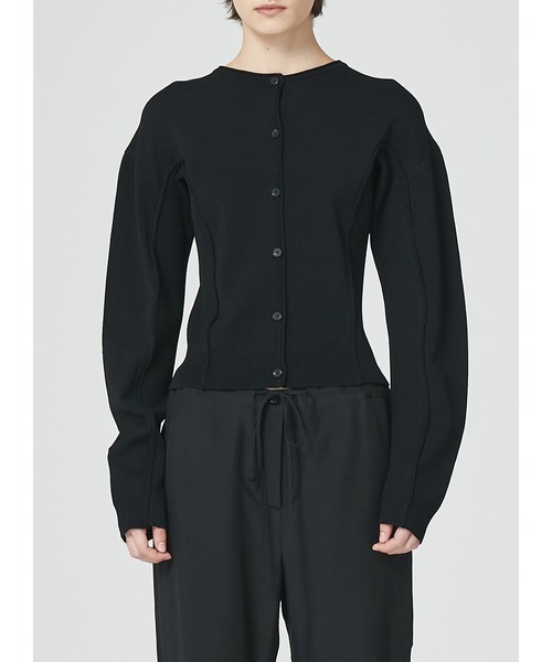LOW CLASSIC(ロウ クラシック)の「ROUND SLEEVE KNIT CARDIGAN(カーディガン/ボレロ・レディース・ブラック・S/M)」の6枚目の写真