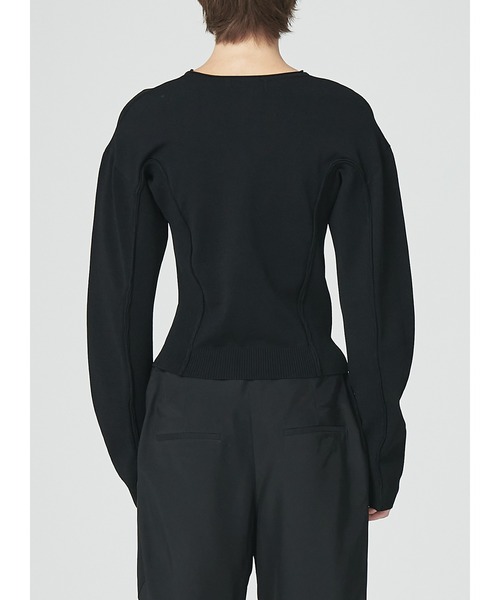 LOW CLASSIC(ロウ クラシック)の「ROUND SLEEVE KNIT CARDIGAN(カーディガン/ボレロ・レディース・ブラック・S/M)」の7枚目の写真