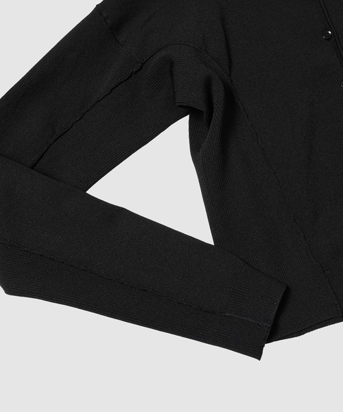 LOW CLASSIC(ロウ クラシック)の「ROUND SLEEVE KNIT CARDIGAN(カーディガン/ボレロ・レディース・ブラック・S/M)」の3枚目の写真