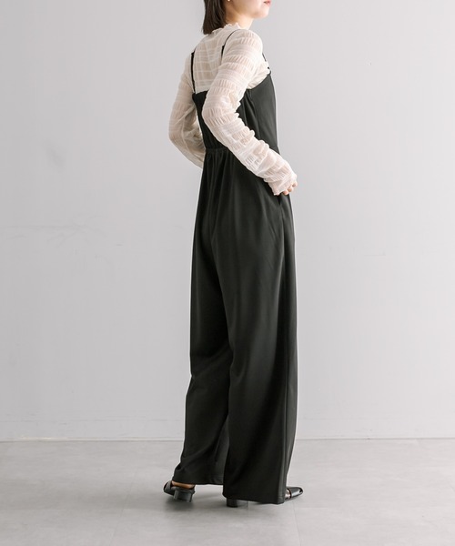 mystic(ミスティック)の「シャーリングチュールプルオーバー(Tシャツ/カットソー・レディース・ベージュ/オフホワイト/ブラック・FREE)」の7枚目の写真