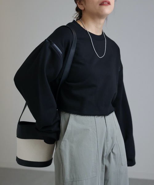 セール】ショルダーZIP裏毛プルオーバー 3WAY ロングスリーブ