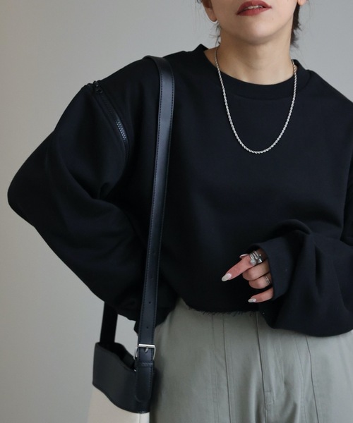 セール】ショルダーZIP裏毛プルオーバー 3WAY ロングスリーブ