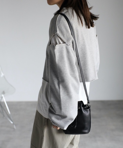 セール】ショルダーZIP裏毛プルオーバー 3WAY ロングスリーブ