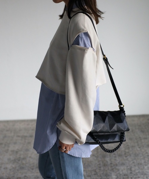 セール】ショルダーZIP裏毛プルオーバー 3WAY ロングスリーブ