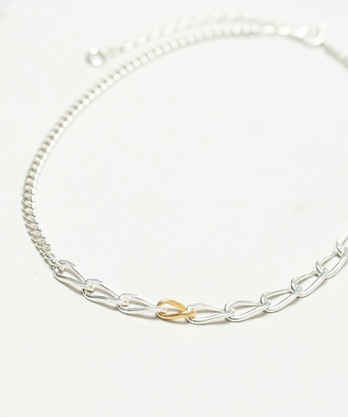 Losau（ロサウ）の「Losau ロサウ / flat link necklace フラットリンク チェーンネックレス シルバー925 / lo-n004（ネックレス・レディース・シルバー・FREE）」の5枚目の写真