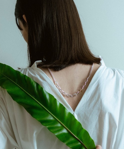 Losau（ロサウ）の「Losau ロサウ / flat link necklace フラットリンク チェーンネックレス シルバー925 / lo-n004（ネックレス・レディース・シルバー・FREE）」の2枚目の写真