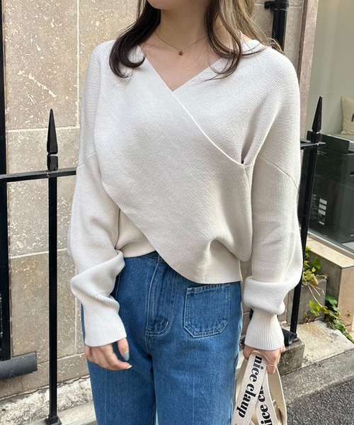 クロスデザインニット 2023SS（ニット/セーター）｜one after another