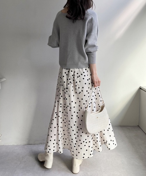 one after another NICE CLAUP(ワンアフターアナザーナイスクラップ)の「クロスデザインニット 2023SS(ニット/セーター・レディース・グレー/レッド/オフホワイト/ピンクベージュ・FREE)」の13枚目の写真