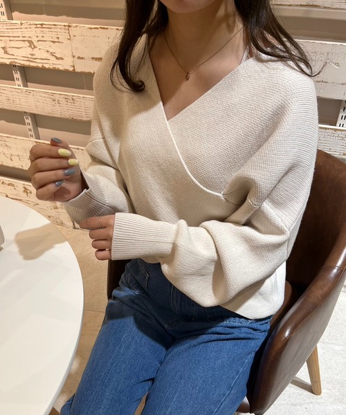 新作/未着用　AURALEE ベージュストライプ クロップドニット ADAM ET ROPÉ FEMME(アダム エ ロペ ファム) / 【公式サイト限定