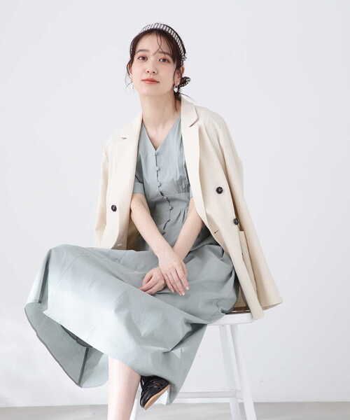 N.(N. Natural Beauty Basic)(エヌエヌナチュラルビューティーベーシック)の「【S Size Line】◆麻混ダブルテーラードジャケット(テーラードジャケット・レディース・ベージュ/チャコール/ナチュラル・SMALL/MEDIUM)」の18枚目の写真