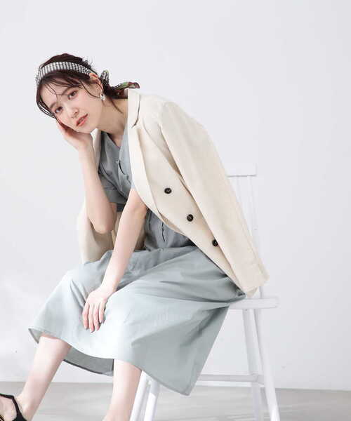 N.(N. Natural Beauty Basic)(エヌエヌナチュラルビューティーベーシック)の「【S Size Line】◆麻混ダブルテーラードジャケット(テーラードジャケット・レディース・ベージュ/チャコール/ナチュラル・SMALL/MEDIUM)」の19枚目の写真