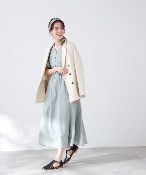 N.(N. Natural Beauty Basic)(エヌエヌナチュラルビューティーベーシック)の「【S Size Line】◆麻混ダブルテーラードジャケット(テーラードジャケット・レディース・ベージュ/チャコール/ナチュラル・SMALL/MEDIUM)」の21枚目の写真