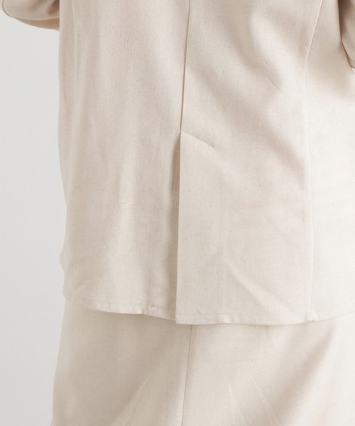 N.(N. Natural Beauty Basic)(エヌエヌナチュラルビューティーベーシック)の「【S Size Line】◆麻混ダブルテーラードジャケット(テーラードジャケット・レディース・ベージュ/チャコール/ナチュラル・SMALL/MEDIUM)」の17枚目の写真