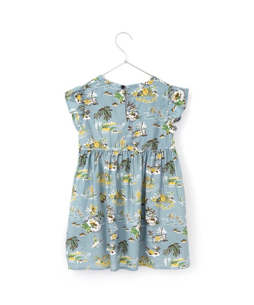 MAKE YOUR DAY(メイクユアデイ)の「アロハ総柄ワンピース■80~140cm(ワンピース・キッズ・サーモンピンク/イエロー/ブルー・80/90/100/110/120/130/140)」の14枚目の写真