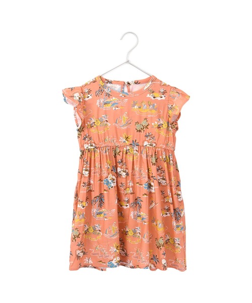 MAKE YOUR DAY(メイクユアデイ)の「アロハ総柄ワンピース■80~140cm(ワンピース・キッズ・サーモンピンク/イエロー/ブルー・80/90/100/110/120/130/140)」の17枚目の写真