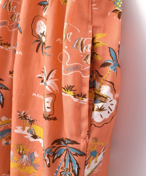 MAKE YOUR DAY(メイクユアデイ)の「アロハ総柄ワンピース■80~140cm(ワンピース・キッズ・サーモンピンク/イエロー/ブルー・80/90/100/110/120/130/140)」の22枚目の写真