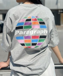 Paragraph | Paragraph(パラグラフ)/Cube Earth T-shirt/サークル キューブ ロゴ バックプリント オーバーサイズ 無地 コットン Tシャツ(Tシャツ/カットソー)