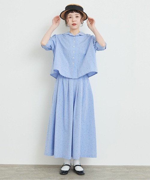 l'atelier du savon あっちこっちドット刺繍 ロングスカート l'atelier du savon（アトリエドサボン）の「あっちこっちドット刺繍