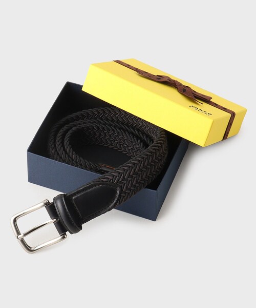 TAKEO KIKUCHI（タケオキクチ）の「【GIFT】ヘリンボンシャドーゴムメッシュベルト（ベルト・メンズ・ブラック系4/ネイビー系4/グリーン系その他5・00）」の2枚目の写真