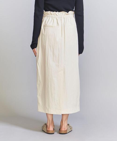 BEAUTY&YOUTH UNITED ARROWS（ビューティーアンドユースユナイテッドアローズ）の「ナイロン ドロースト スカート（スカート・レディース・ダークグレー/ブラック/オフホワイト・M/S）」の6枚目の写真