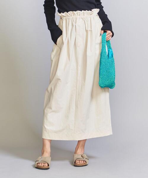 BEAUTY&YOUTH UNITED ARROWS（ビューティーアンドユースユナイテッドアローズ）の「ナイロン ドロースト スカート（スカート・レディース・ダークグレー/ブラック/オフホワイト・M/S）」の7枚目の写真