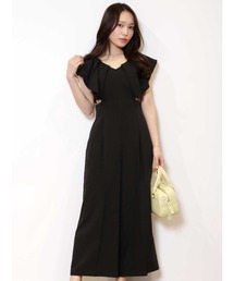 MERCURYDUO | ボリュームフレアジャンプスーツ(つなぎ/オールインワン)