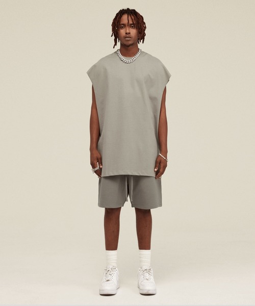 セール】ビッグシルエットカットオフノースリーブ（Tシャツ/カットソー