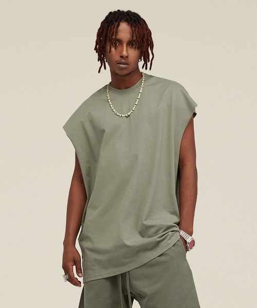 ビッグシルエットカットオフノースリーブ（Tシャツ/カットソー