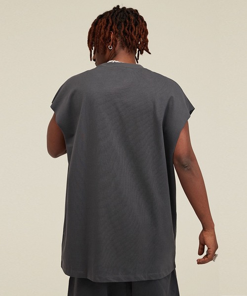 セール】ビッグシルエットカットオフノースリーブ（Tシャツ/カットソー