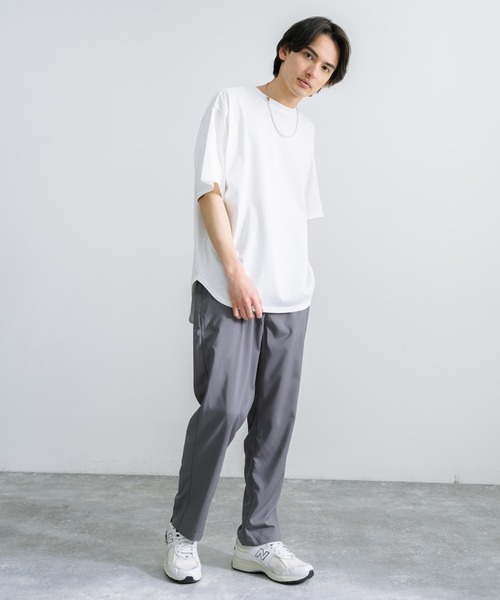 Rocky Monroe(ロッキーモンロー)の「ワイドシルエット タック テーパードスラックスパンツ(スラックス・メンズ・ブルーグレー/ブラック/ライトカーキ/ブラウン/グレイッシュベージュ/ネイビー/チャコール/オフホワイト/グレー・L/XL/M)」の20枚目の写真