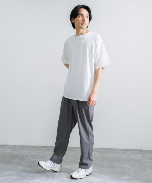 Rocky Monroe(ロッキーモンロー)の「ワイドシルエット タック テーパードスラックスパンツ(スラックス・メンズ・ブルーグレー/ブラック/ライトカーキ/ブラウン/グレイッシュベージュ/ネイビー/チャコール/オフホワイト/グレー・L/XL/M)」の21枚目の写真