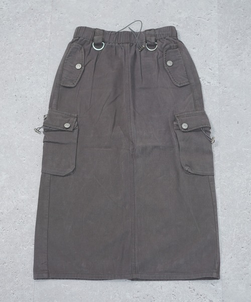 Auntie Rosa(アンティローザ)の「コットンツイルロングカーゴスカート(スカート・レディース・チャコールグレー/グレー・MEDIUM/LARGE/SMALL)」の17枚目の写真