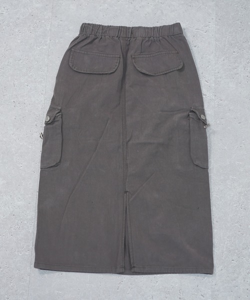 Auntie Rosa(アンティローザ)の「コットンツイルロングカーゴスカート(スカート・レディース・チャコールグレー/グレー・MEDIUM/LARGE/SMALL)」の18枚目の写真