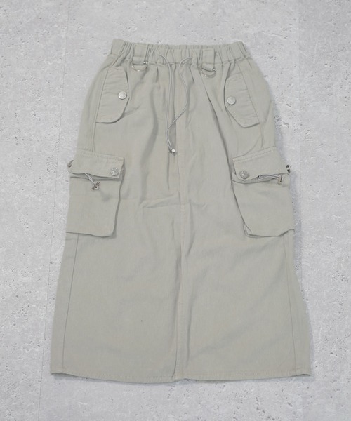 Auntie Rosa(アンティローザ)の「コットンツイルロングカーゴスカート(スカート・レディース・チャコールグレー/グレー・MEDIUM/LARGE/SMALL)」の19枚目の写真