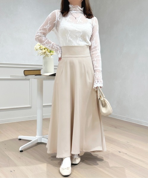 apres jour（アプレジュール）の「ハイウエストフレアスカート【ZOZOTOWN限定アイテム】（スカート・レディース・ピンク/ブラック/アイボリー・フリー/X-LARGE）」の11枚目の写真